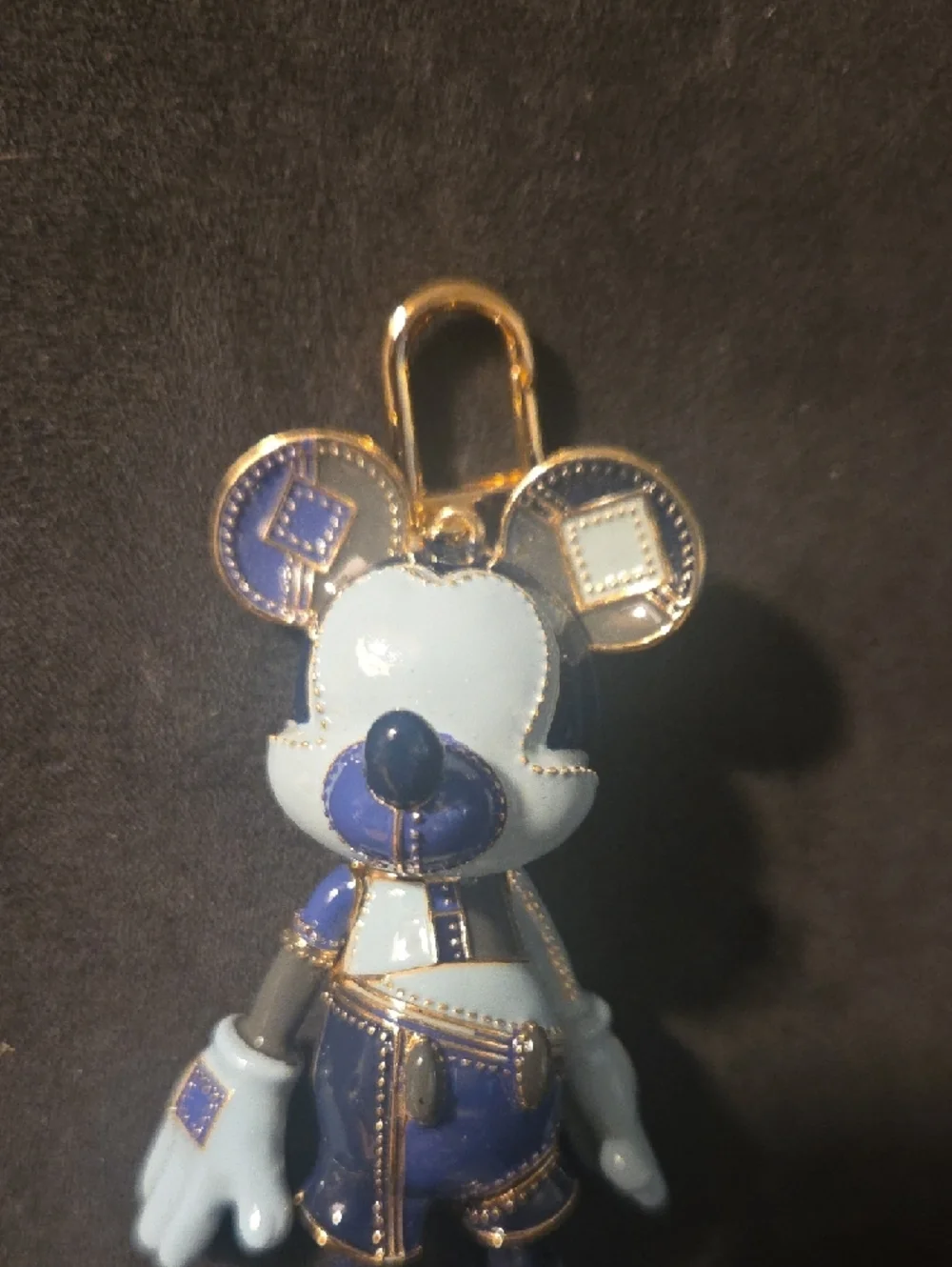 BaubleBar Blue Enamel And Gold Mickey Mouse Charm - Picture 4 of 4